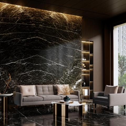 閣雅設計 - 3D透視-客廳沙發背牆設計