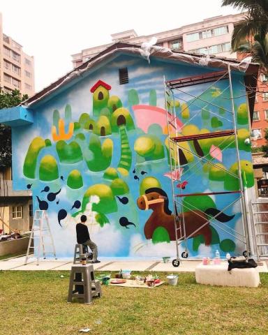 Selphie Jhuang個人工作室 - 桃園南崁文創園區　童話風格壁畫