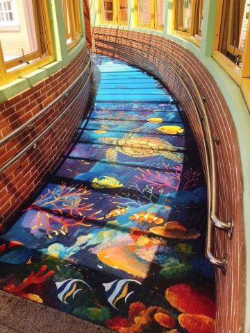 Selphie Jhuang個人工作室 - 桃園南崁幼稚園　連通道地板壁畫