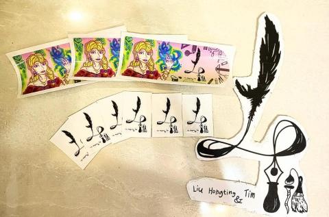 劉泓廷 Liu, hong-ting  - 自製LOGO貼紙製作