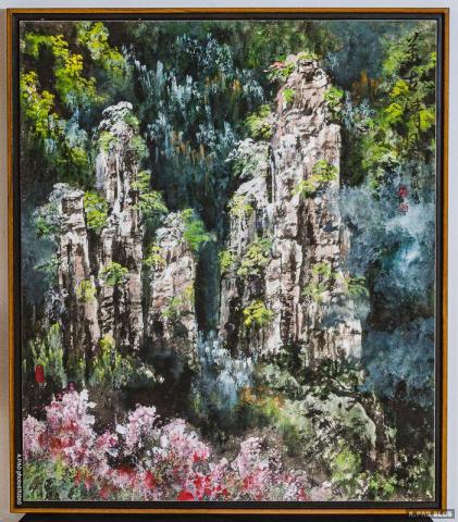 阿寶寶 - 幫客戶翻拍山水畫作作品於基隆文化中心