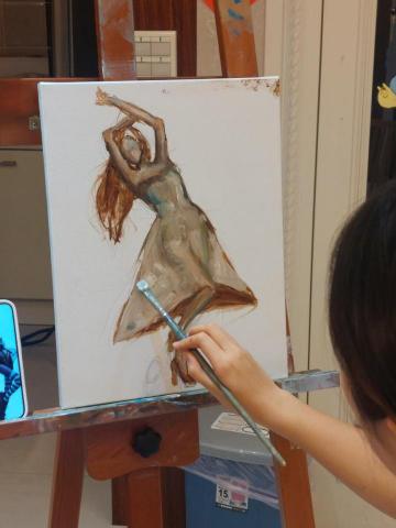 Chiyo🦄 - 油畫課學生上課情況