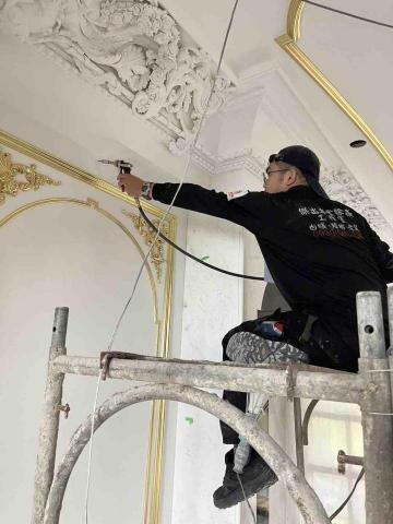 傑出專業除蟲工作室-專業除白蟻服務 - 六層樓透天別墅白蟻預防 4米以上架設鷹架