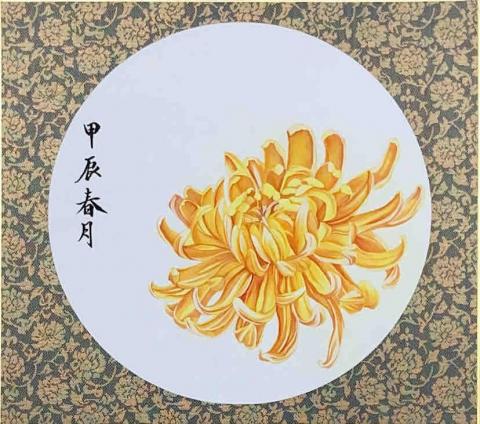 何芑庭 - 菊花工筆 2024