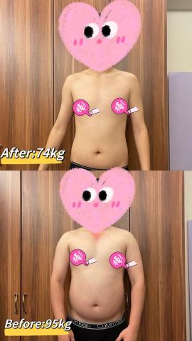 巨人營養師 - 經過與客戶一年配合
使客戶甩肉20公斤