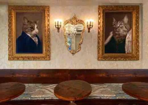 小怪獸工作室 - 透過相片合成，店主兩隻收養的愛貓成為CHAT-COLATE的吉祥物，更成為當區的一個鮮明的地標。