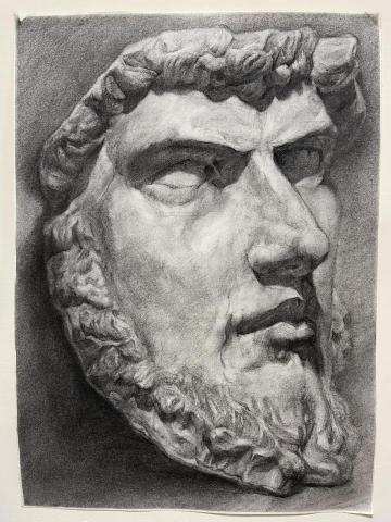 吉米老師 - 石膏像炭筆素描