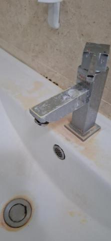 Shr-Rung  Lin 阿鎔 - 臉盆水龍頭清潔前