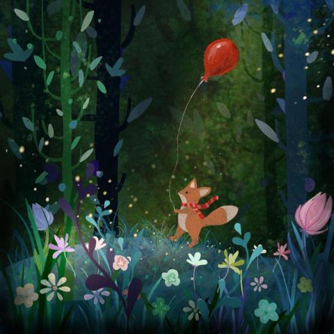 想想設計工作室 - 森林裡的狐狸 / 繪本作品