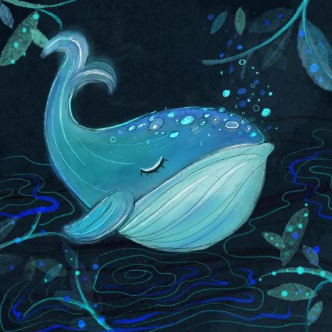 想想設計工作室 - 深海鯨魚 / 繪本作品