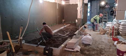 大師工程@阿天 - 餐廳廚房地坪工程
