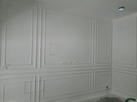 隆興工程行 - 美甲店主牆烤漆