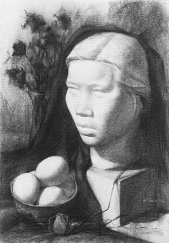 Han studio  邱柏翰 - 人像靜物組習作 
這張很適合練習在亮面上做出變化小的起伏，整張的黑灰白效果很棒

想學習人像嗎? 透過練習石膏像，當成畫人像前的跳板會讓你更容易上手喔!
加入我們一起體驗畫出變化的樂趣