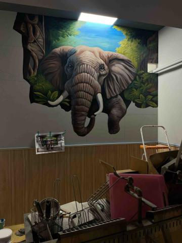 立羽工作室 - 泰式餐廳牆壁彩繪，設計圖由設計師提供