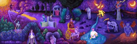 立羽工作室 - 酒吧吧台設計圖，塔羅牌主題