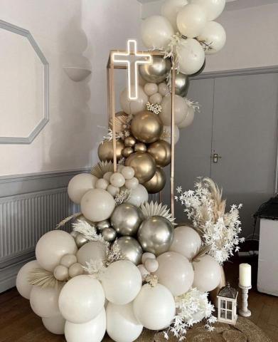 69號韓式氣球屋｜台中氣球｜川劇變臉｜活動佈置｜氣球店 - 奶茶風佈置