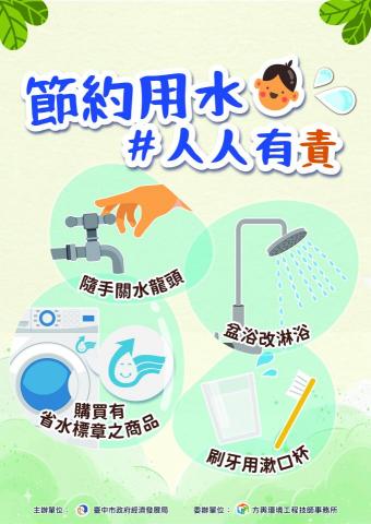 阿璇工作室 - 節約用水宣傳海報