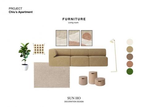 何泊晨 - 20-30坪傢俱配置（客廳）