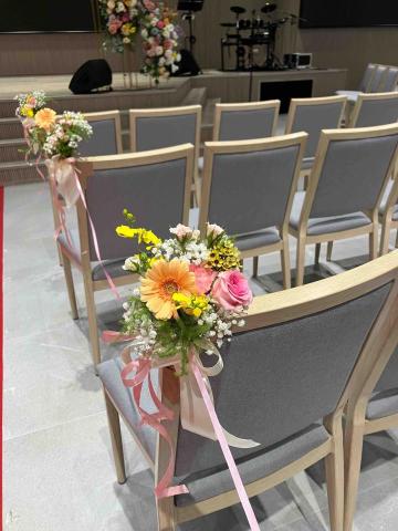 The Flower嬪嬪花藝坊 - 證婚椅背花/鮮花椅背花