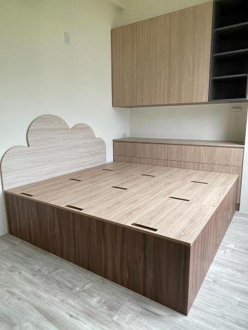 洄汐設計 - 九格收納雙人床架&造型床頭板