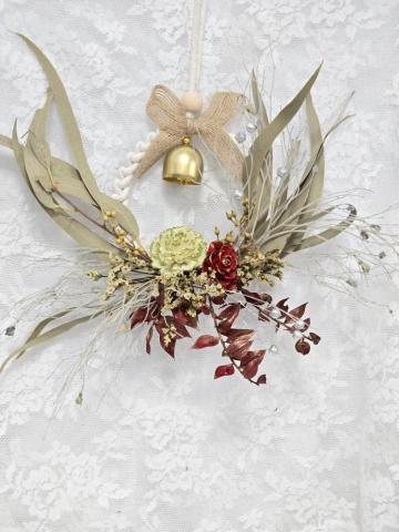 貝拉公主花藝 - 北歐情懷永生花編織鈴圈
