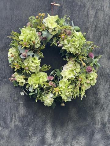 貝拉公主花藝 - 法式精品鮮花花圈（45cm)