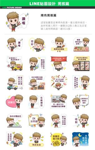 Yinny 插畫設計工作室 - 風格樣式和問候語參考。