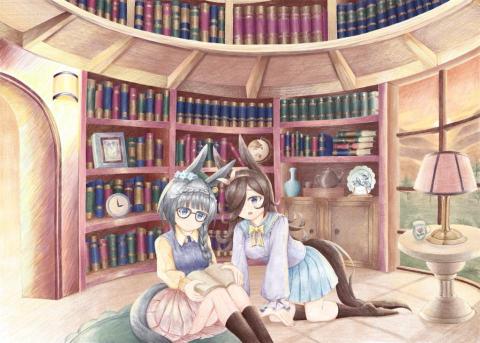 長月'sArtwork - 色鉛筆風格 人物+背景插畫