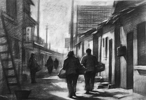 謝承芫 - 炭筆風景練習