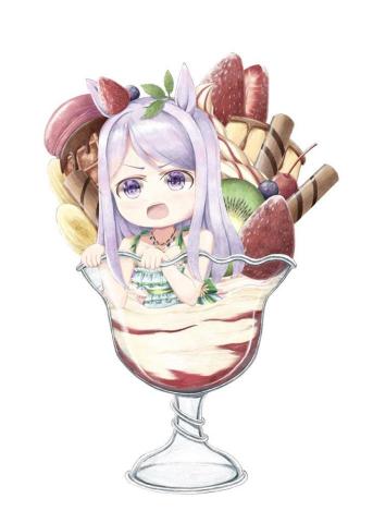 長月'sArtwork - 色鉛筆風格 食物插畫 聖代+Q版腳色