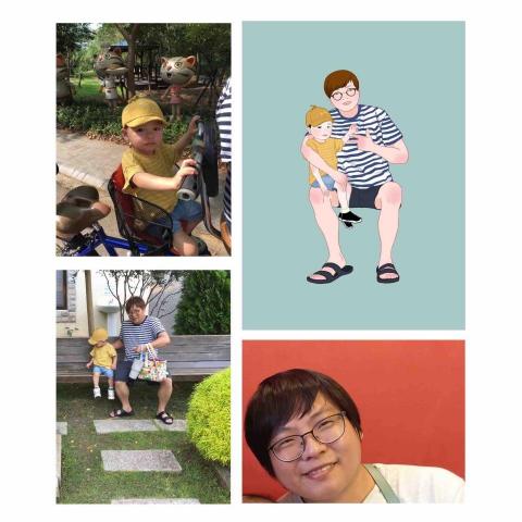 阿眞繪圖工作室 - 雙人全身似顏繪（寫實風）