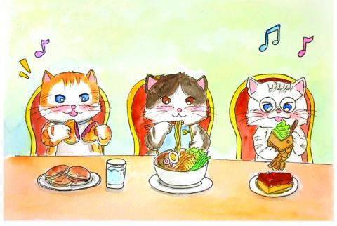 Green - 三隻貓的午餐