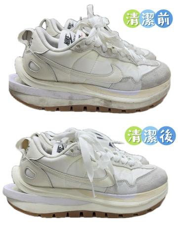 Good mood專業鞋包洗護 - Sacai 是最近很夯的鞋款
白色麂皮混合材質不好清潔～清洗完成後煥然一新✌️