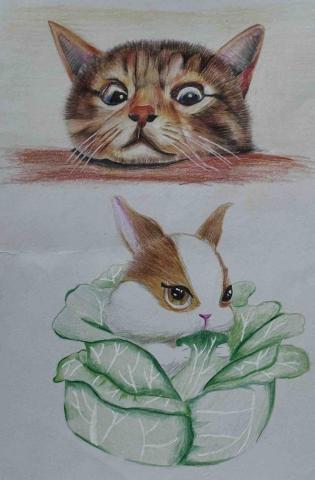 林威佑 - 第一次用色鉛筆創作的