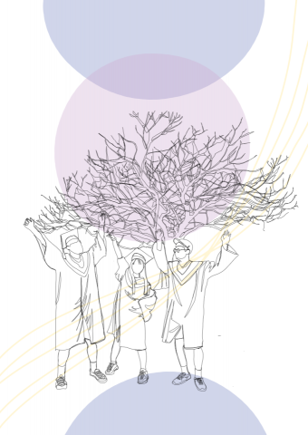 賴冠曄 - 卡片設計：畢業生似顏繪（線條）