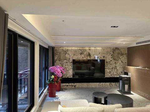 智巨設計工程有限公司 - 造型天花板，透光石電視牆