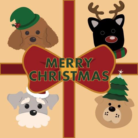 BettyC - 狗狗聖誕節（電繪）