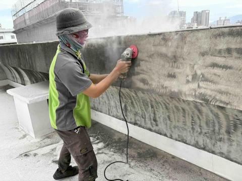 防水工程 - 防水施作前研磨