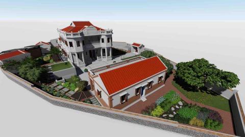 賴俞蓁 - 古崗董允耀洋樓渲染圖