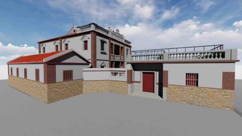 賴俞蓁 - 青嶼張氏兄弟洋樓渲染圖