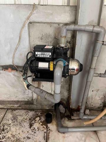 響天水電工程-阿龍 - 加壓馬達安裝