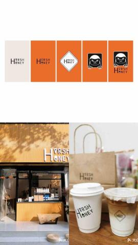 立涵設計｜靖涵Hanna - ｜LOGO｜咖啡廳招牌&IP

氛圍：中文的寓意是"苦盡甘來"，可以代表一杯咖啡想要喝到甜之前都是苦的。蜜獾，為了吃蜂蜜直接勇闖蜂巢，最無所畏懼且不服從的動物，也象徵著品牌不屈不饒的精神。

意念：運用簡單的線條組合英文字，結合品牌傳達的辛苦與甜蜜。吉祥物的表情也選擇用較強硬的表情，讓人第一印象比較強烈，可適當的引起討論