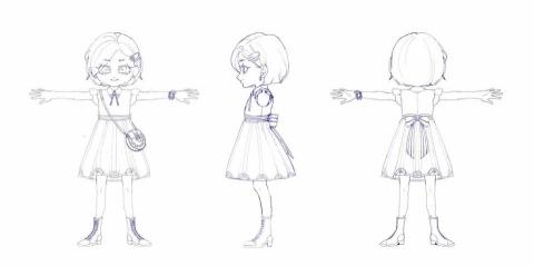 謝佩臻 - 遊戲角色設計及三視圖製作