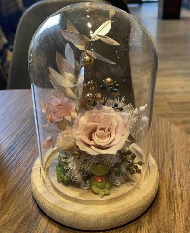 花。楽しいみ花藝設計～花藝師到您家～～ - 永生花玻璃鐘罩