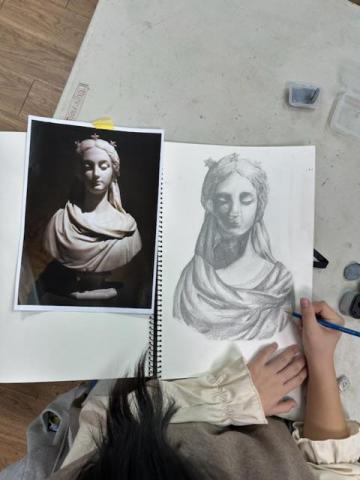 Chengen Hsu - 高一學生靜物石膏練習素描