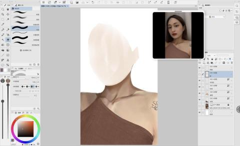 黃錏琦 - 個人肖像作畫途中