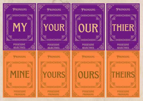 方庭于 - 代名詞設計成卡牌讓孩子們認識