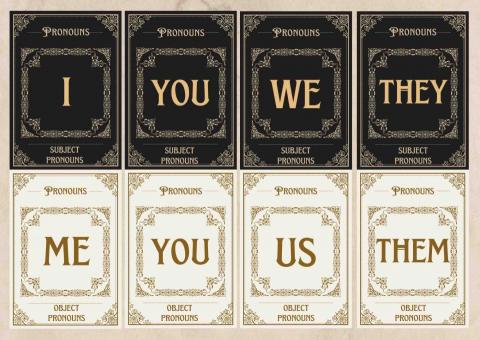 方庭于 - 代名詞設計成卡牌讓孩子們認識