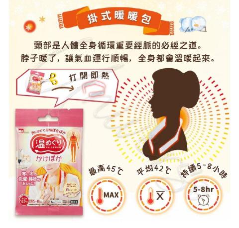 楊小姐 - 肩頸用掛式暖暖包使用說明，廠商無提供素材，自由發揮
