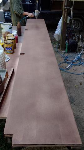 朱家麟 - 涼麵店桌板-木工+噴漆